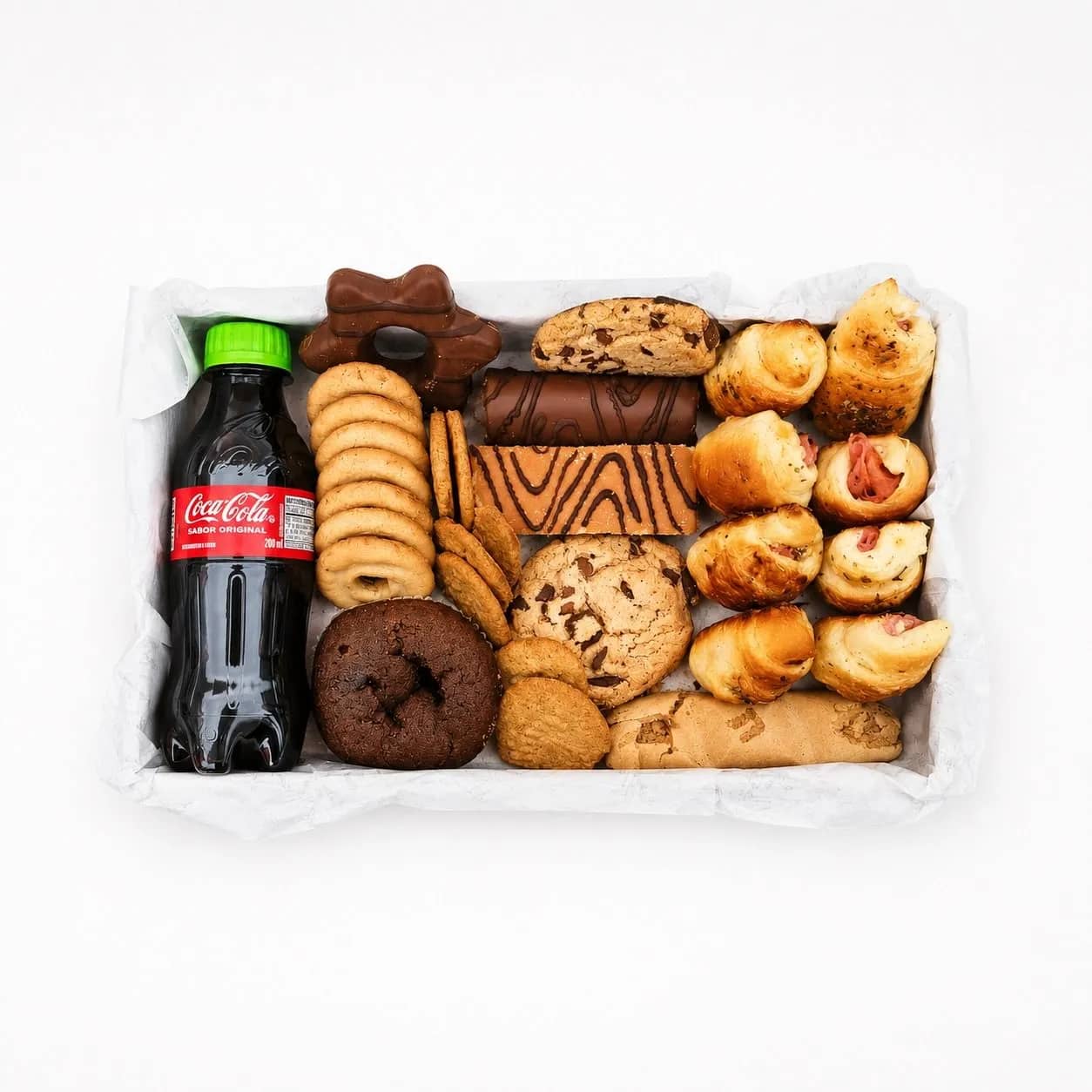 Mini Bandeja de Café da Manhã/Tarde com Salgadinhos, Biscoitinhos e Bolinhos