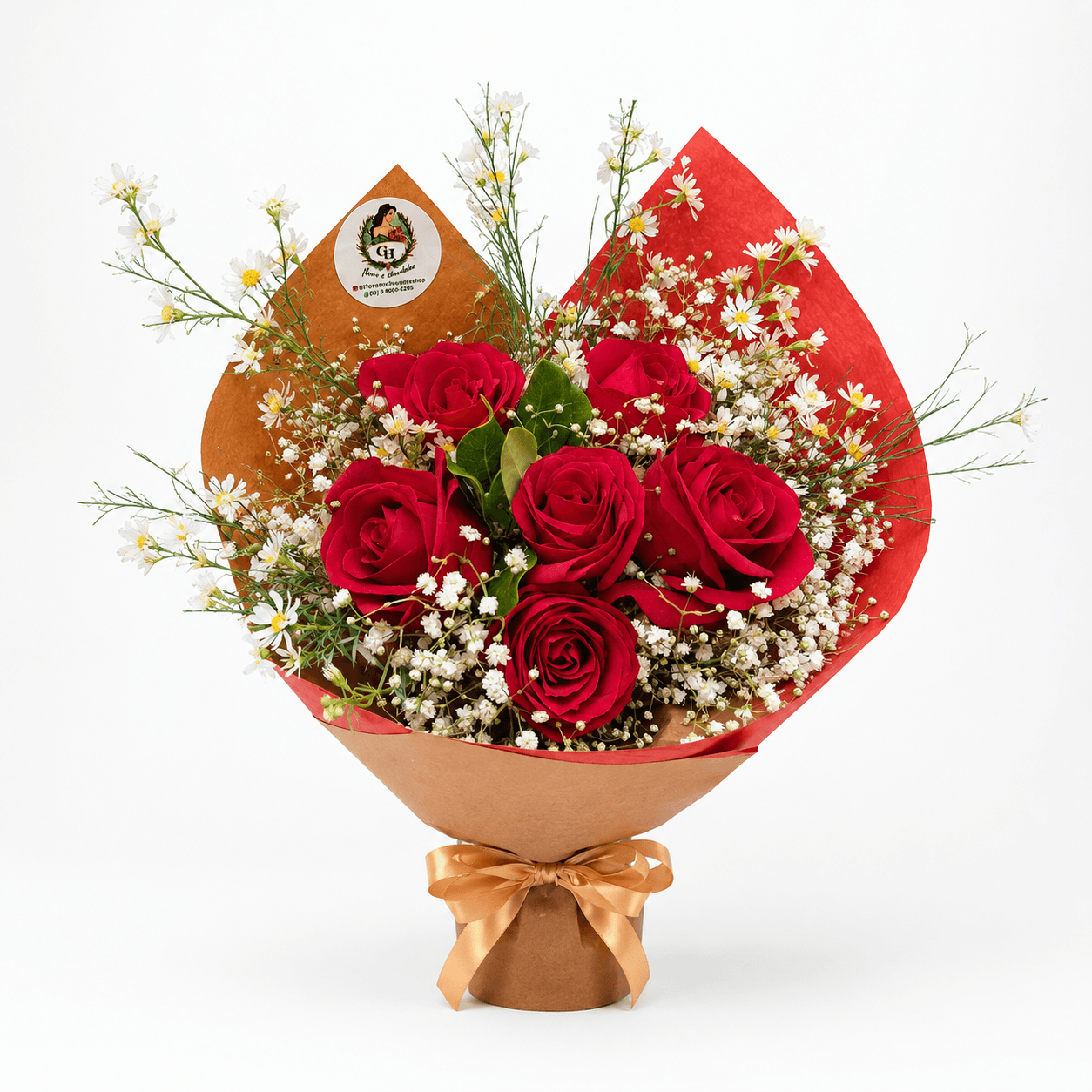 Buquê de 6 Rosas