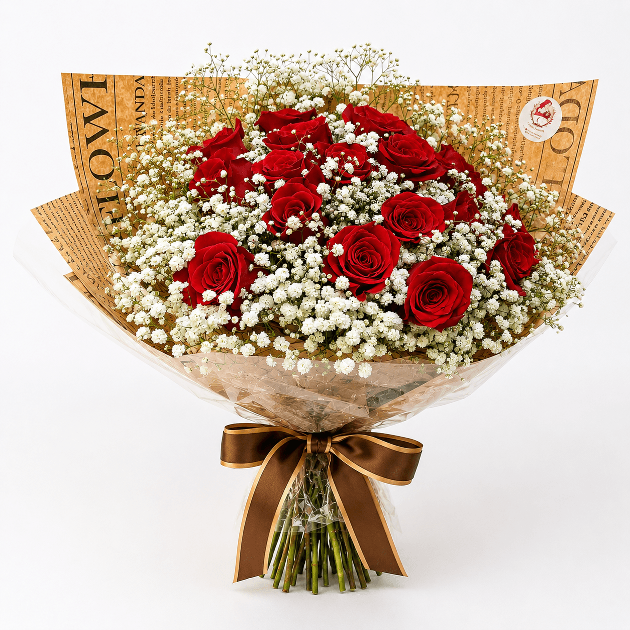 Buquê de 20 Rosas Vermelhas Importadas